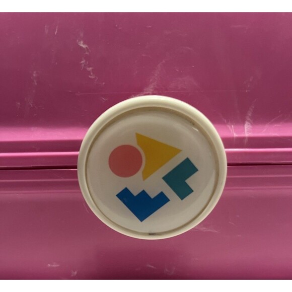 Vintage Caboodles Makeup Case Pink Marbled Train Travel Cosmetic Box Mirror USA - Picture 6 of 10